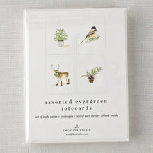 evergreen notecard set
