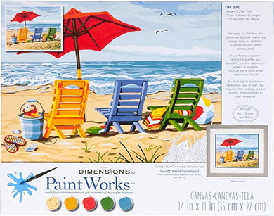 Paint by Numbers-Beach Chair Trio