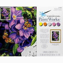Paint by Numbers-Clematis & Butterflies