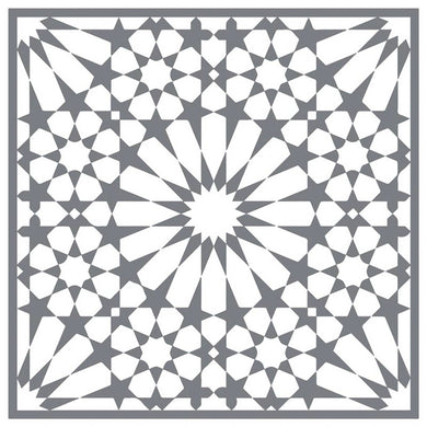 A Makers' Studio - Floor Tile Moroccan Alhambra - Mesh Stencil 12x12