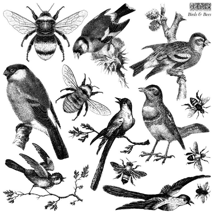 Birds and Bees 12×12 DECOR STAMP™