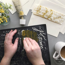 A Makers' Studio - Parisian Script - Mesh Stencil 12x18