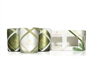 Thymes-FRASIER FIR frosted plaid trio