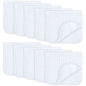 Comfy Cubs - Muslin Burp Cloths by Comfy Cubs: Blush / 6-Pack 20”X10”