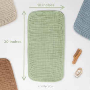 Comfy Cubs - Muslin Burp Cloths by Comfy Cubs: Blush / 6-Pack 20”X10”