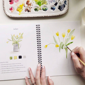 flowers watercolor workbook