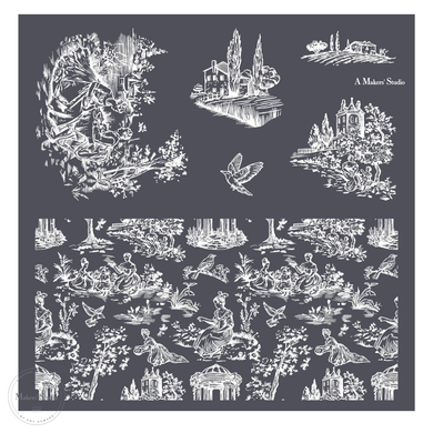 A Makers' Studio - Toile Elements - Mesh Stencil 12x18