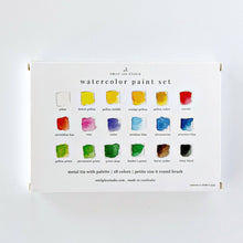 emily lex studio - Watercolor paint set 18 colors with brush