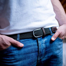 BILLYBELT - Black Licorice Braided Elastic Belt: Size 2