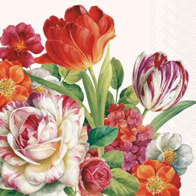 Paper Lunch Napkins Set/20 Blooming In Spring Cream