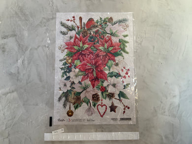 Decoupage Rice Paper - POINSETTIA