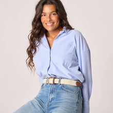 BILLYBELT - Women's plain elastic braided belt - Ecru: Taille unique