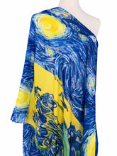 Blue-Yellow Starry Night & Irises Scarf
