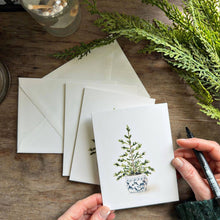 emily lex studio - Blue potted tree notecard set
