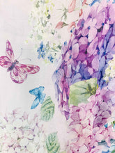 Pink-Multi Hydrangea & Butterfly Scarf