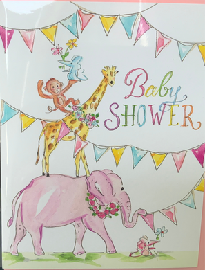 Greeting Card - Baby Shower - Circus Animals