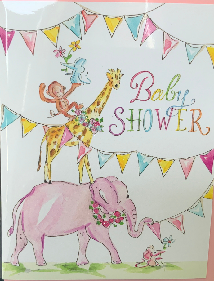 Greeting Card - Baby Shower - Circus Animals