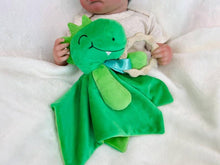 Penguin Waddle Baby Boutique - Dylan Dino Plush Toy with Teether: Dinosaur Lovey, Shower Gift, Security Blanket for Babies