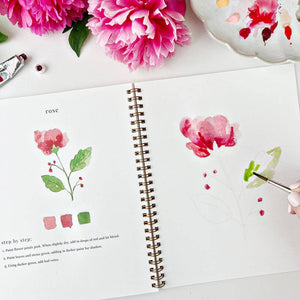 flowers watercolor workbook