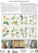 Rose Botanical TRANSFER™ Eight 12" X 16" SHEETS