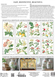 Rose Botanical TRANSFER™ Eight 12" X 16" SHEETS