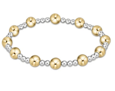 Classic Sincerity Pattern 6mm Bead Mixed Bracelet