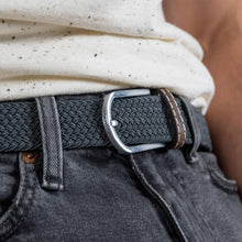 BILLYBELT - Elastic Braided Belt Flannel Grey: Size 2
