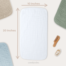 Comfy Cubs - Muslin Burp Cloths by Comfy Cubs: Blush / 6-Pack 20”X10”