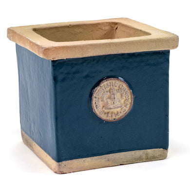 Cornwall -Kew Garden Square Herb Pot F&B Stiffkey Blue