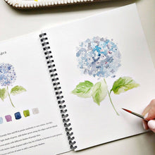 flowers watercolor workbook