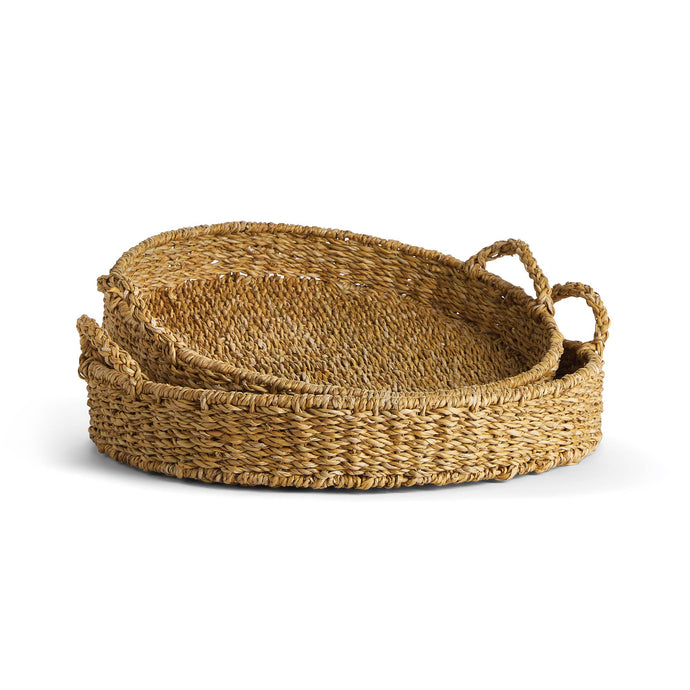 Napa Home & Garden - Seagrass Round Trays, Set of 2