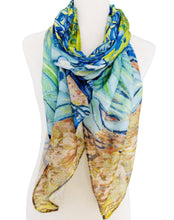 Green-Blue Irises Scarf