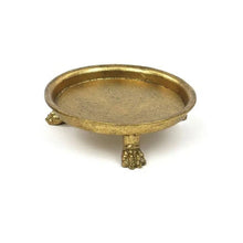 Vagabond Vintage - Small Claw Foot Round Dish with Gold Leaf: Small