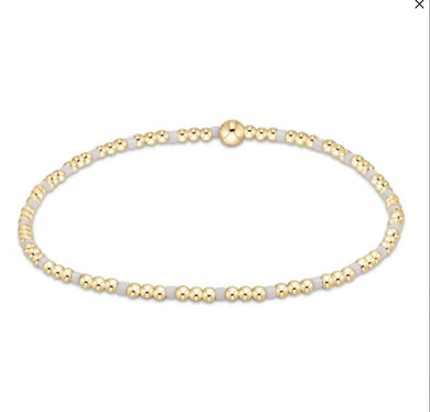 Hope Sincerity Pattern Bracelet - White 2mm