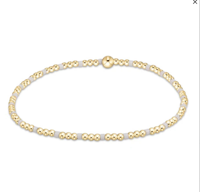 Hope Sincerity Pattern Bracelet - White 2mm