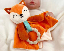 Penguin Waddle Baby Boutique - Finley Fox Lovey - Plush Teething Toy Security Blanket