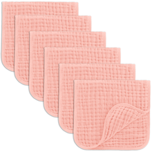 Comfy Cubs - Muslin Burp Cloths by Comfy Cubs: Blush / 6-Pack 20”X10”