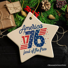 Patriotic America 1776-2026 Land of the Free Ornament