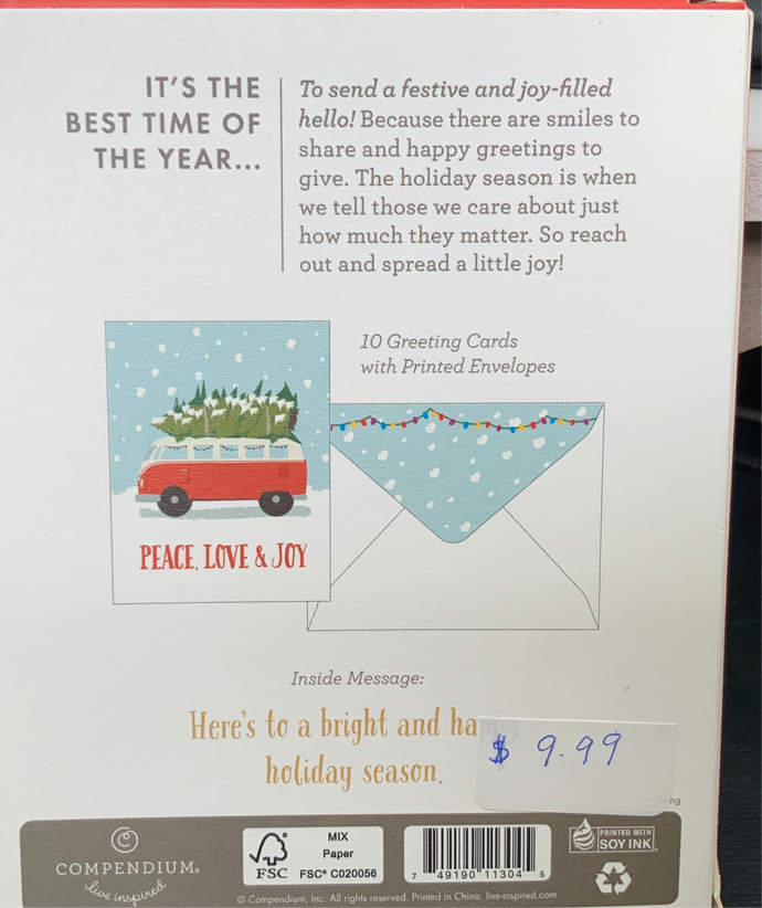 Peace, Love & Joy - Christmas Card