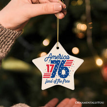 Patriotic America 1776-2026 Land of the Free Ornament