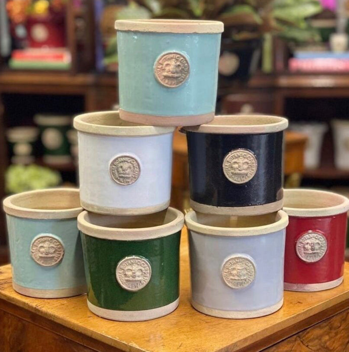 Chelsea-Kew Round Herb Pots-Tiffany Blue