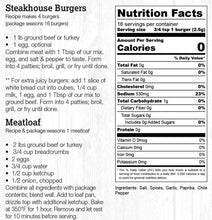 Halladays Harvest Barn - Steakhouse Burger Blend