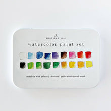 emily lex studio - Watercolor paint set 18 colors with brush