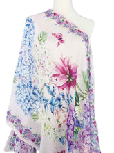 Pink-Multi Hydrangea & Butterfly Scarf
