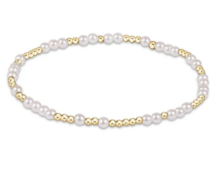 Hope Unwritten 4 mm Bead Bracelet - Pearl