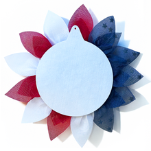 Rustic Burlap Patriotic 22" Wreath, American Flag Style