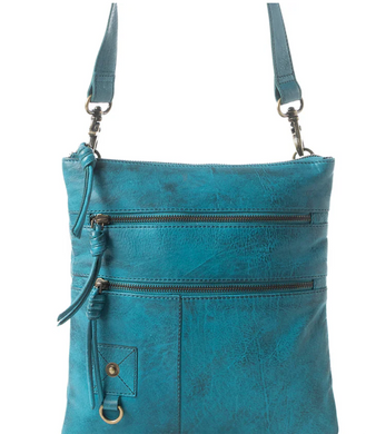 Teal Stone Mesa Leather Crossbody Bag