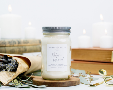 Relax & Unwind | Mason Jar Candle