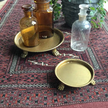 Vagabond Vintage - Small Claw Foot Round Dish with Gold Leaf: Small