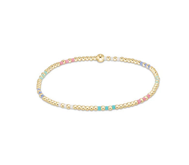 Hope Joy Pattern 2mm Bead Bracelet Hot Mess